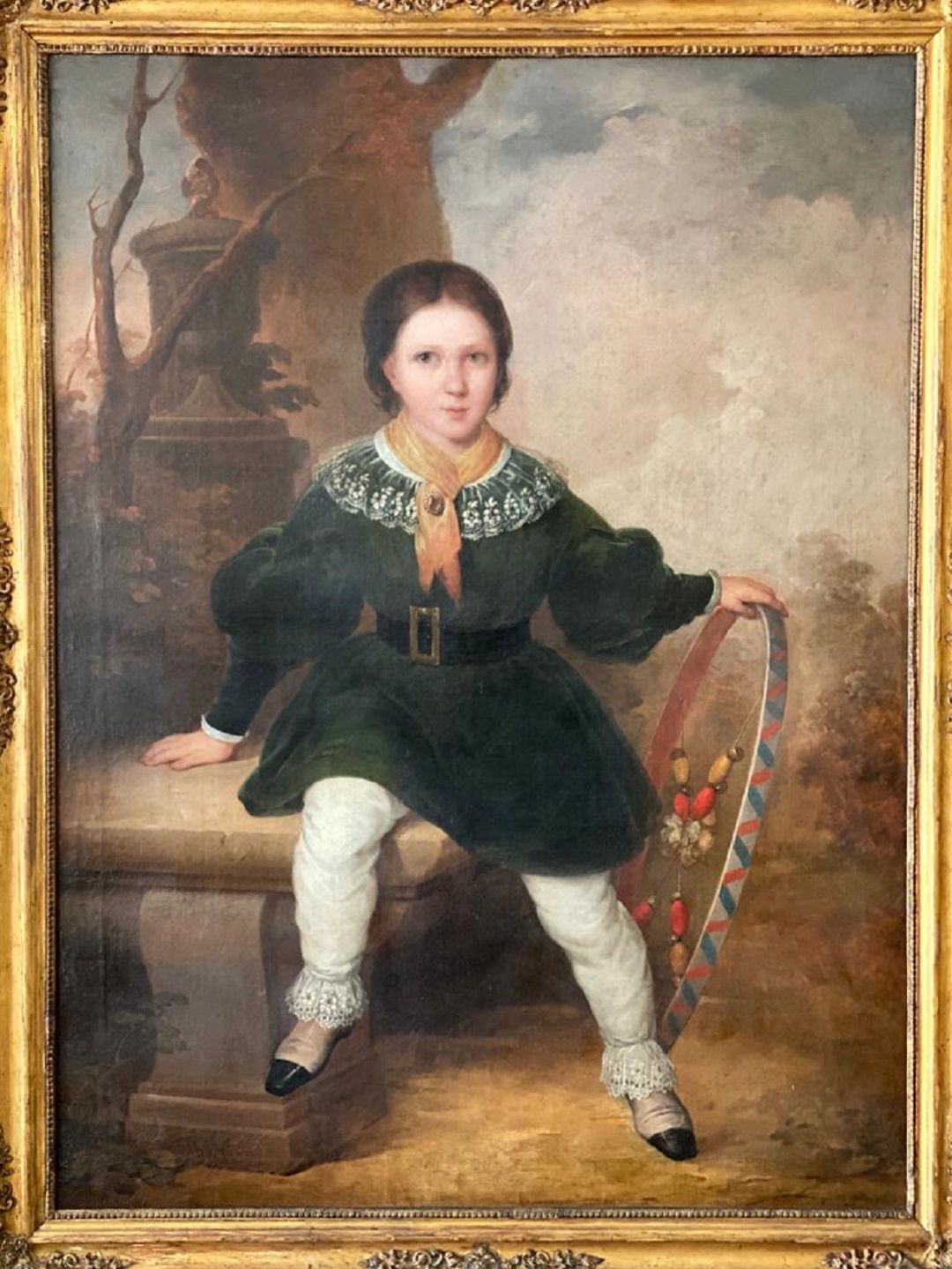 Infante con rueda. Óleo de José Elbo Infante con rueda. Óleo de José Elbo