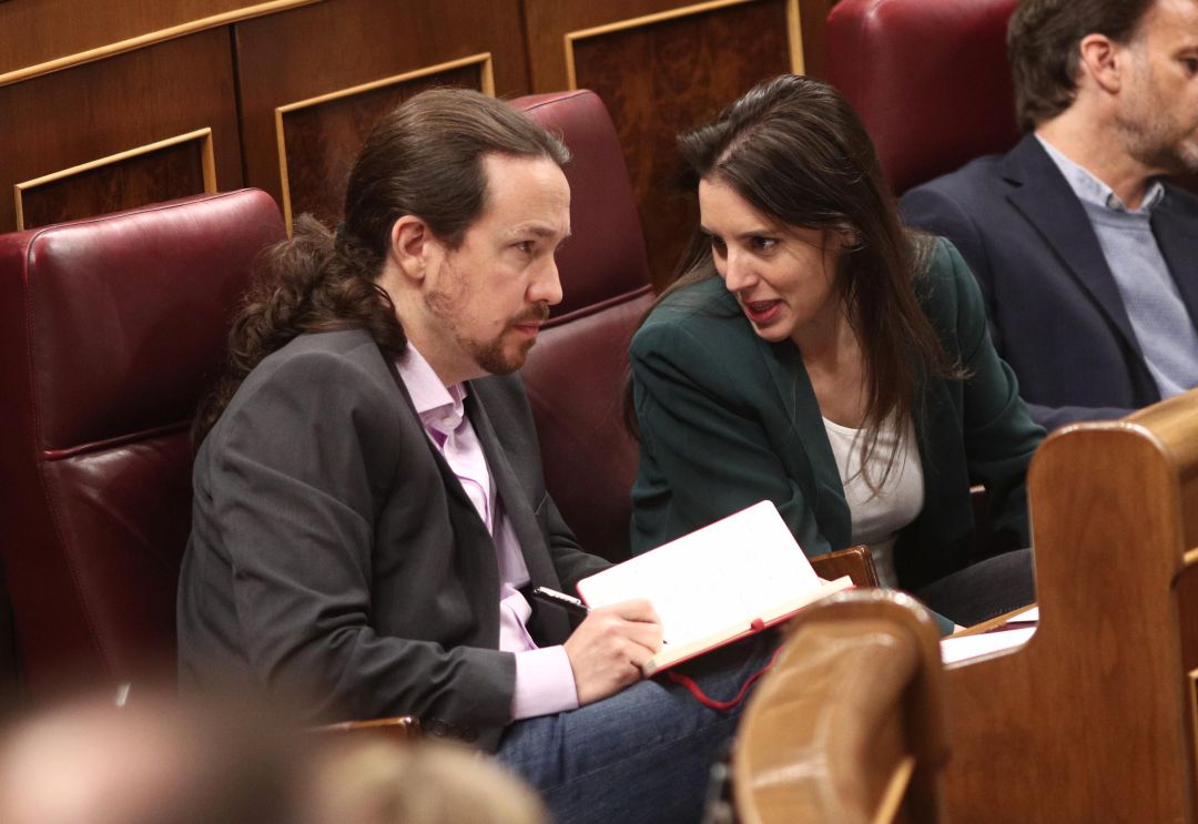 El vicepresidente Iglesias y la ministra Montero en una imagen de archivo en el Congreso de los Diputados El vicepresidente Iglesias y la ministra Montero en una imagen de archivo en el Congreso de los Diputados