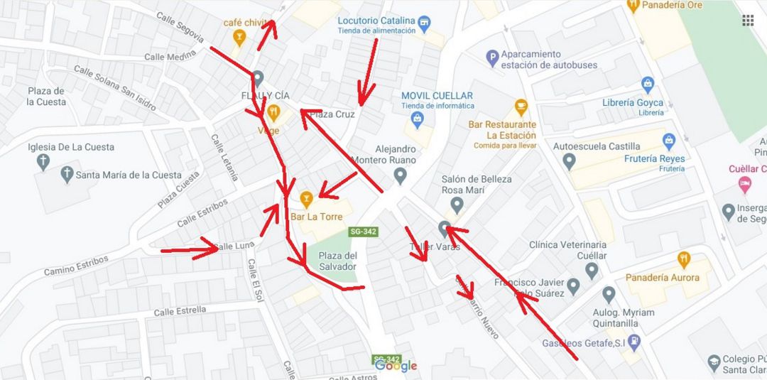Así queda la nueva reodenación del tráfico en la zona de la Plaza de la Cruz y calle Arévalo entre otras Así queda la nueva reodenación del tráfico en la zona de la Plaza de la Cruz y calle Arévalo entre otras