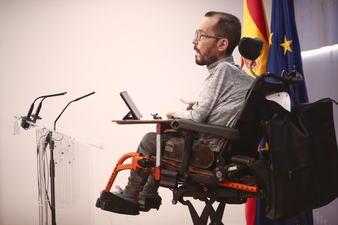 El portavoz parlamentario de Unidas Podemos, Pablo Echenique, en el Congreso El portavoz parlamentario de Unidas Podemos, Pablo Echenique, en el Congreso
