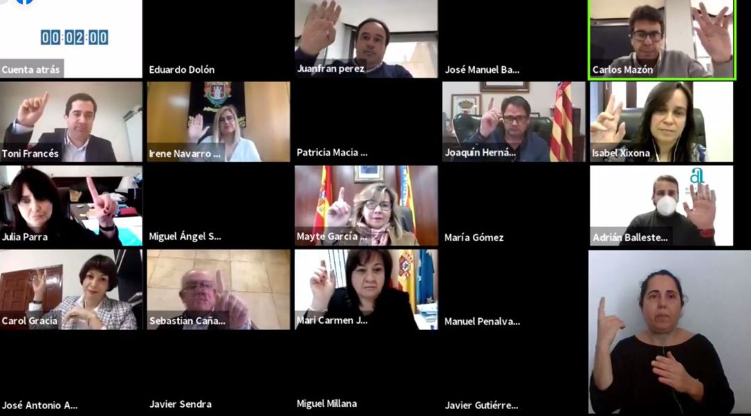 La votación de hoy en el pleno telemático extraoridinario de febrero en la Diputación de Alicante. La votación de hoy en el pleno telemático extraoridinario de febrero en la Diputación de Alicante.