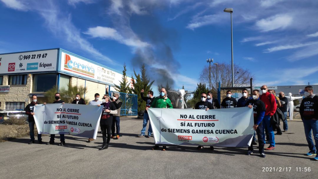 Protestas de los trabajadores de Siemens Gamesa en Cuenca Protestas de los trabajadores de Siemens Gamesa en Cuenca