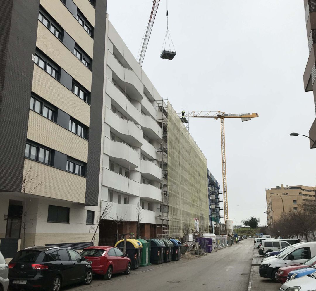 Así se encontraban las obras de una de las parcelas el pasado 26 de enero. Así se encontraban las obras de una de las parcelas el pasado 26 de enero.