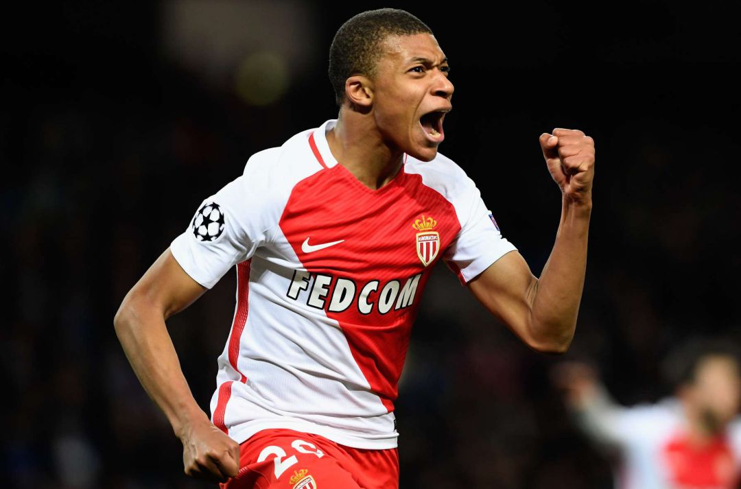 Mbappé, en su etapa en el Mónaco. Mbappé, en su etapa en el Mónaco.