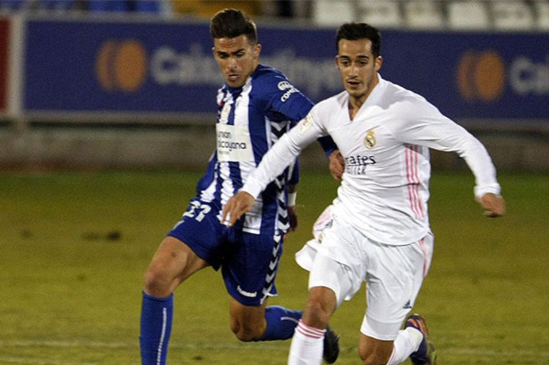 Ángel López en el partido ante el Real Madrid en Copa del Rey Ángel López en el partido ante el Real Madrid en Copa del Rey