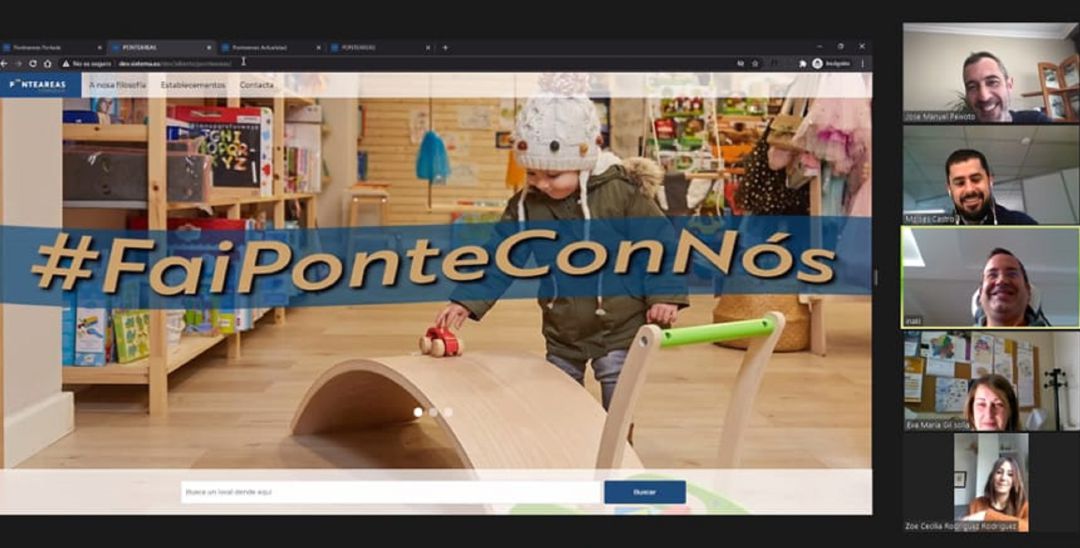 Videollamada para presentar la Plataforma online del comercio local de Ponteareas. Videollamada para presentar la Plataforma online del comercio local de Ponteareas.