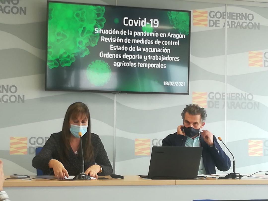 Comparecencia de la consejera de Sanidad, Sira Repollés, y el director general de Salud Pública, Francisco Javier Falo Comparecencia de la consejera de Sanidad, Sira Repollés, y el director general de Salud Pública, Francisco Javier Falo