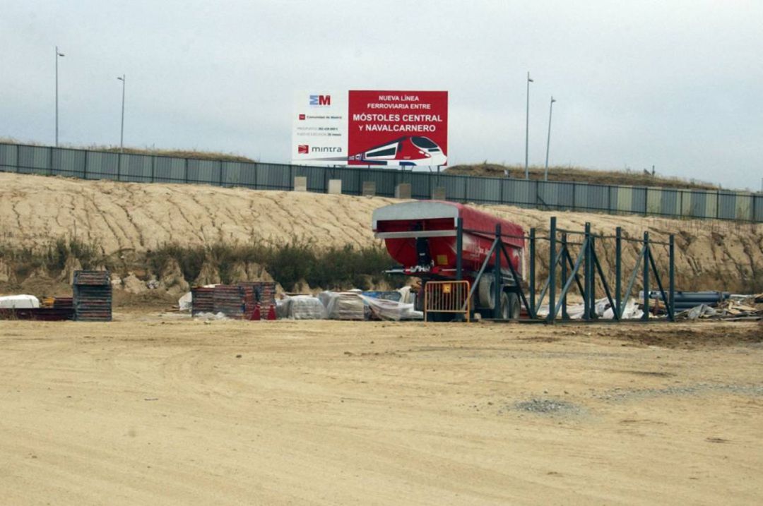 Obras del tren Móstoles-Navalcarnero (foto de archivo) Obras del tren Móstoles-Navalcarnero (foto de archivo)