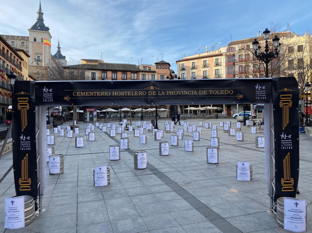 Los hosteleros toledanos han vuelto a concentrarse Los hosteleros toledanos han vuelto a concentrarse