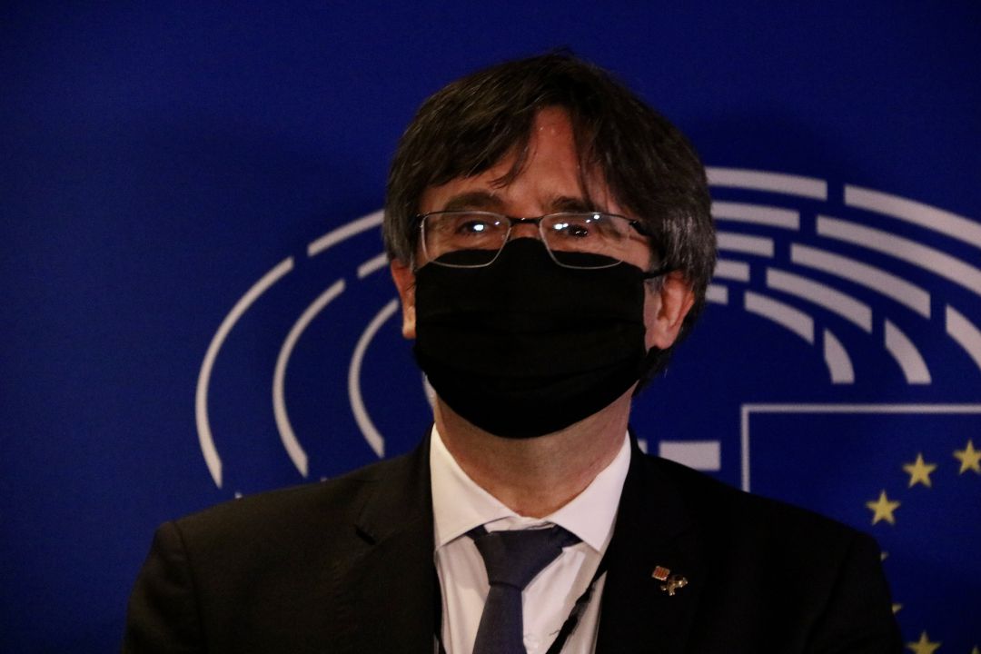 Carles Puigdemont a la entrada de la vista sobre el suplicatorio el pasado 14 de enero Carles Puigdemont a la entrada de la vista sobre el suplicatorio el pasado 14 de enero