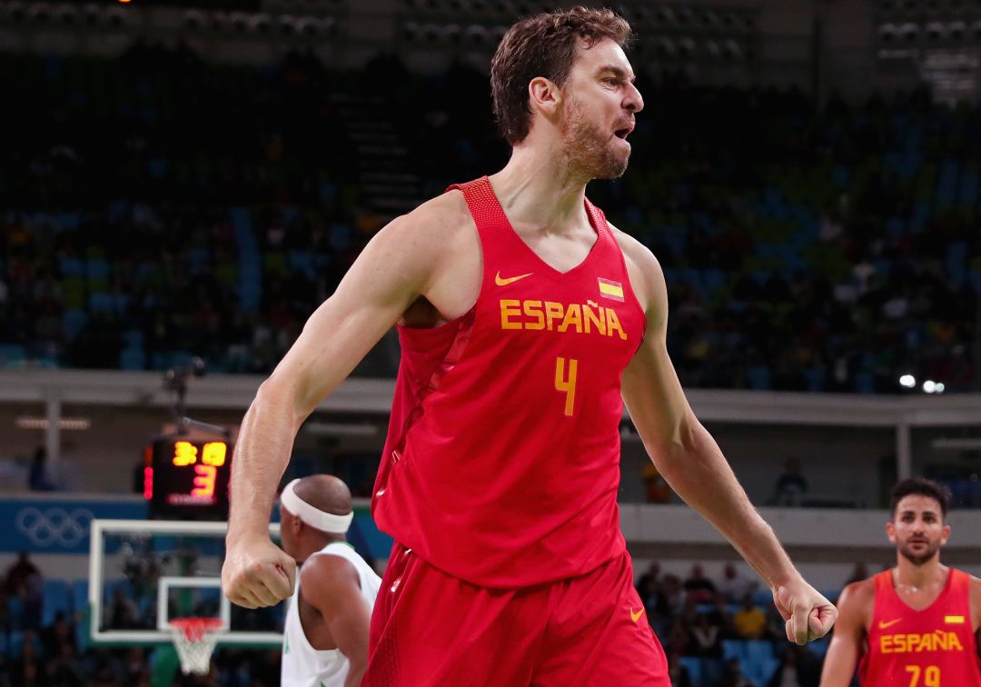 Pau Gasol celebra una canasta en los Juegos de Río Pau Gasol celebra una canasta en los Juegos de Río