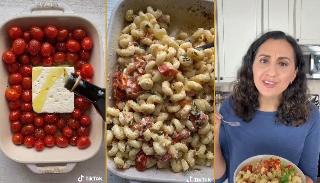 Así prepara @FeelGoodFoodie la pasta al horno con tomates cherry y queso feta. Así prepara @FeelGoodFoodie la pasta al horno con tomates cherry y queso feta.