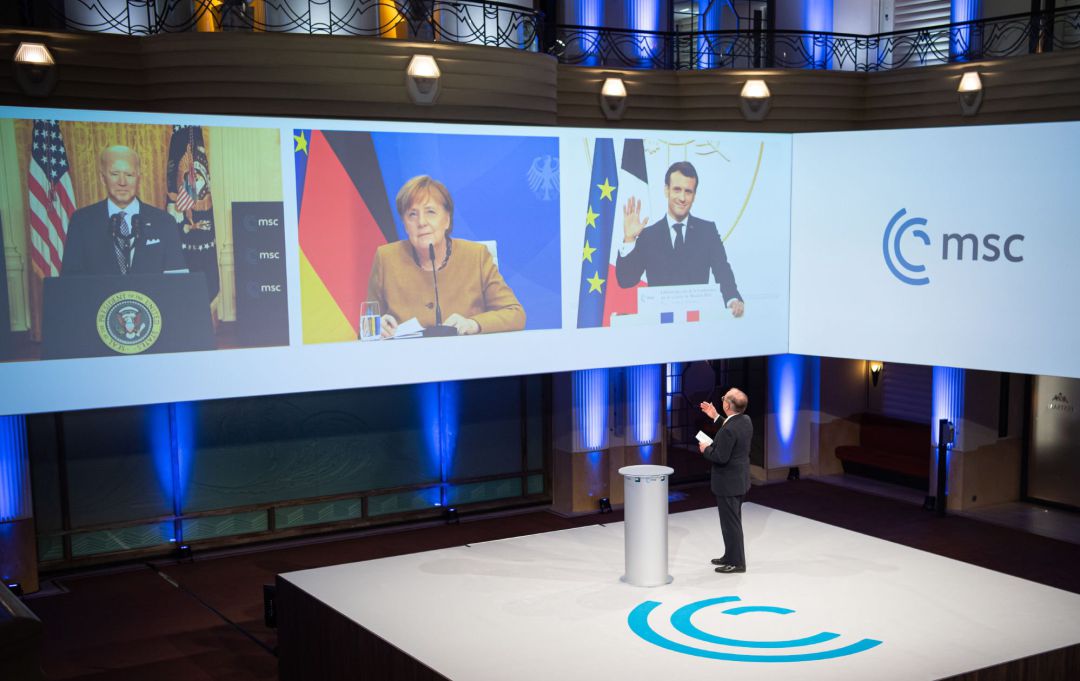 El presidente de EEUU; Joe Biden, la canciller alemana, Angela Merkel y el presidente francés, Emmanuel Macron El presidente de EEUU; Joe Biden, la canciller alemana, Angela Merkel y el presidente francés, Emmanuel Macron