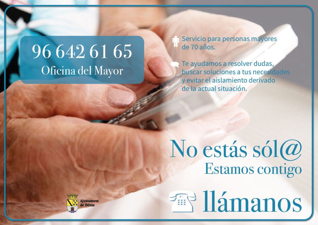 Número de teléfono al que pueden llamar las personas mayores. Número de teléfono al que pueden llamar las personas mayores.