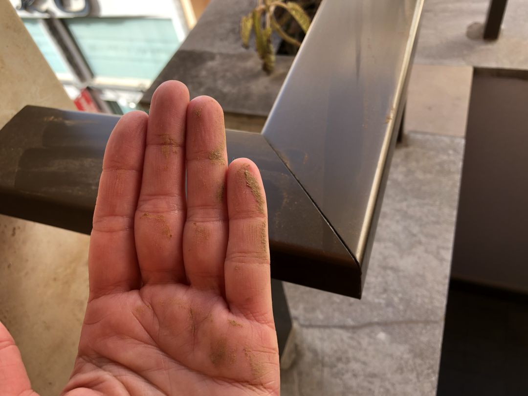 Efectos de la capa de polvo en suspensión el sábado 13 de febrero en la Safor Efectos de la capa de polvo en suspensión el sábado 13 de febrero en la Safor