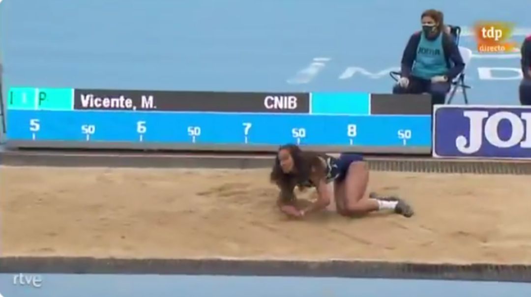 Salto de María Vicente que no llegó a medirse Salto de María Vicente que no llegó a medirse