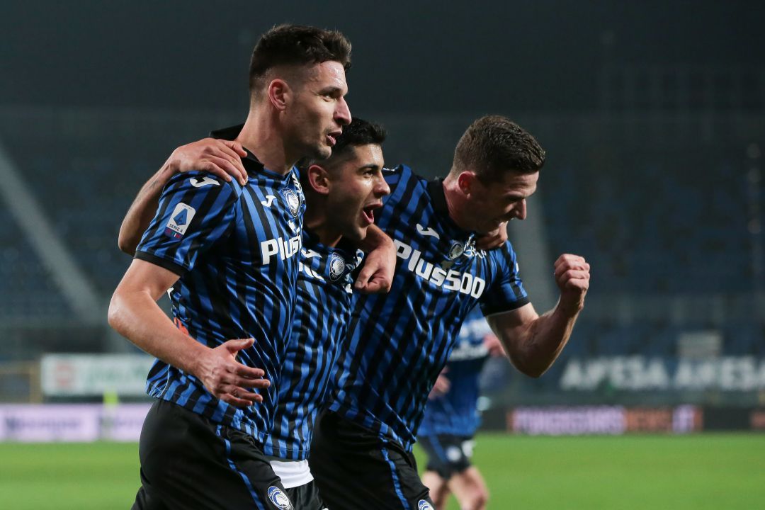 Los jugadores del Atalanta celebran uno de los goles Los jugadores del Atalanta celebran uno de los goles