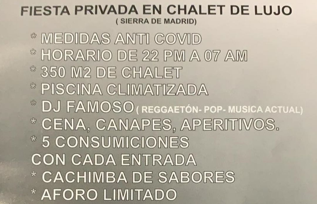 Imagen del anuncio que ofrece un chalet para la organización de fiestas privadas Imagen del anuncio que ofrece un chalet para la organización de fiestas privadas