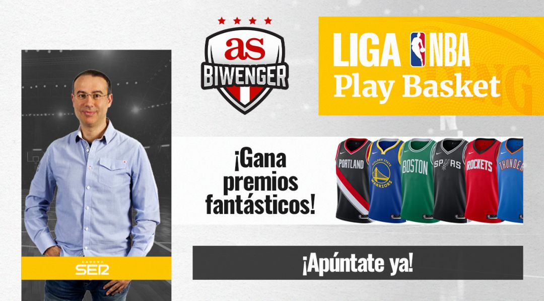 Conoce cómo ganar estupendos premios con Biwenger y 'Play Basket', el podcast de baloncesto de la SER que dirige Francisco José Delgado. Conoce cómo ganar estupendos premios con Biwenger y 'Play Basket', el podcast de baloncesto de la SER que dirige Francisco José Delgado.