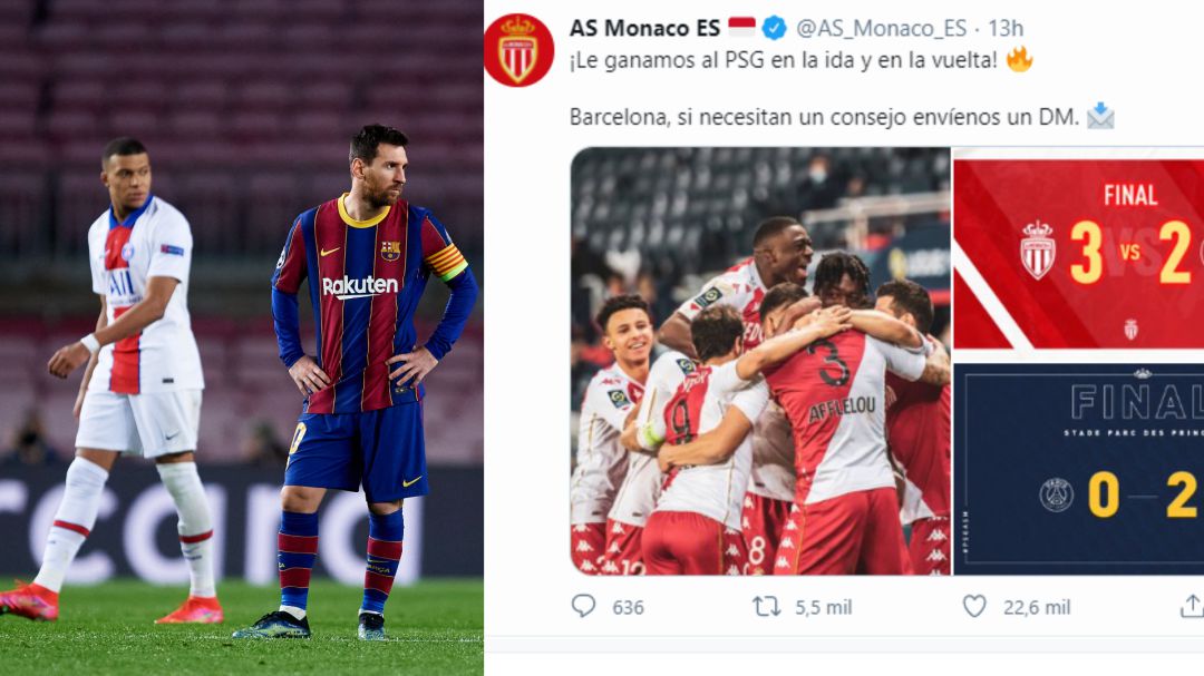 Mbappé y Messi, en el partido de ida de los octavos de final Mbappé y Messi, en el partido de ida de los octavos de final
