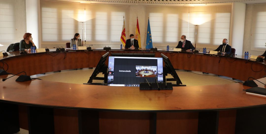 Imagen de la reunión de esta mañana en ASCER. Imagen de la reunión de esta mañana en ASCER.