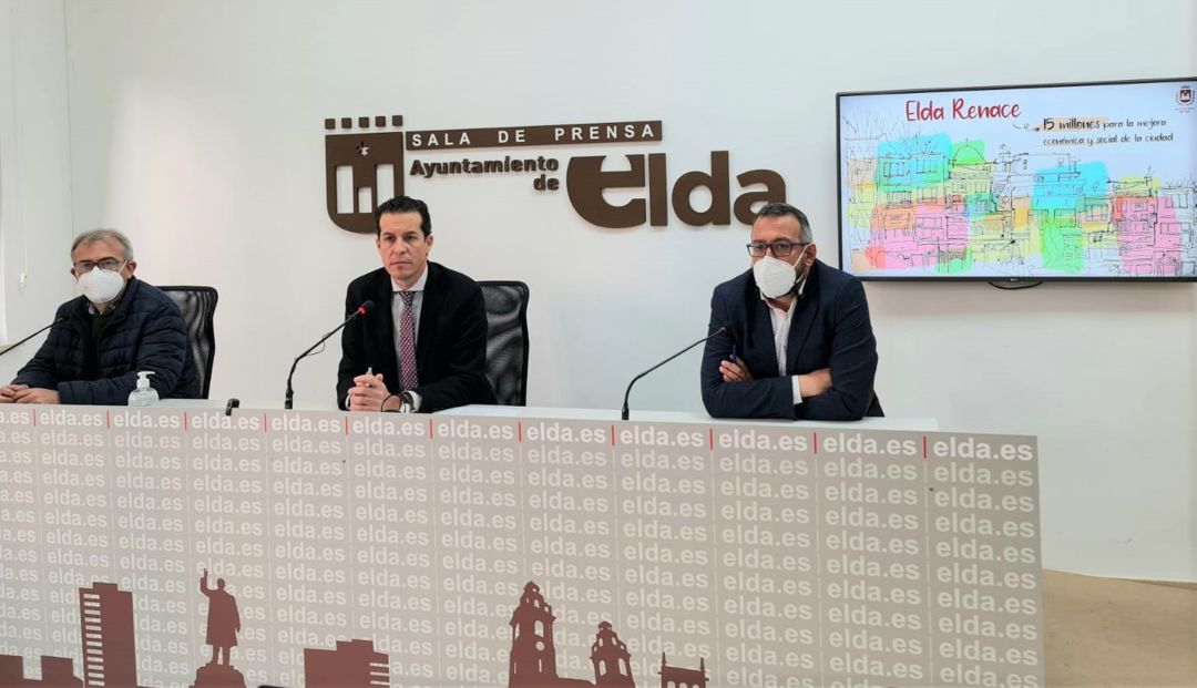 El alcalde de Elda, Rubén Alfaro presentando el plan Elda Renace El alcalde de Elda, Rubén Alfaro presentando el plan Elda Renace