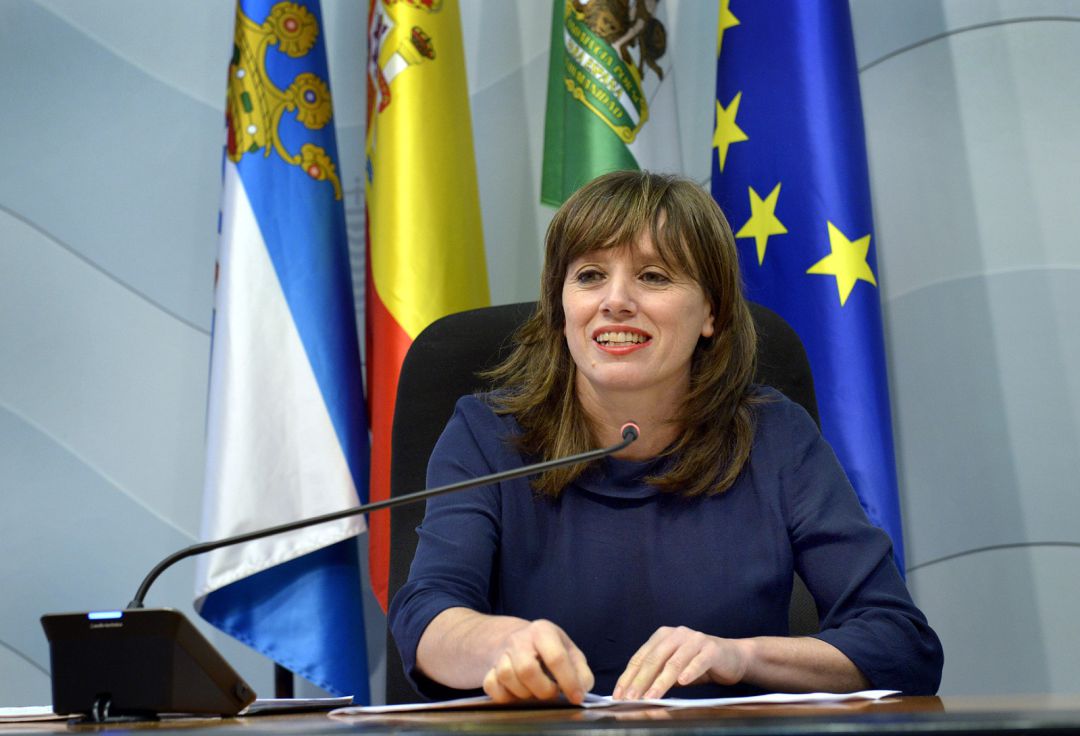 Laura Álvarez en rueda de prensa Laura Álvarez en rueda de prensa