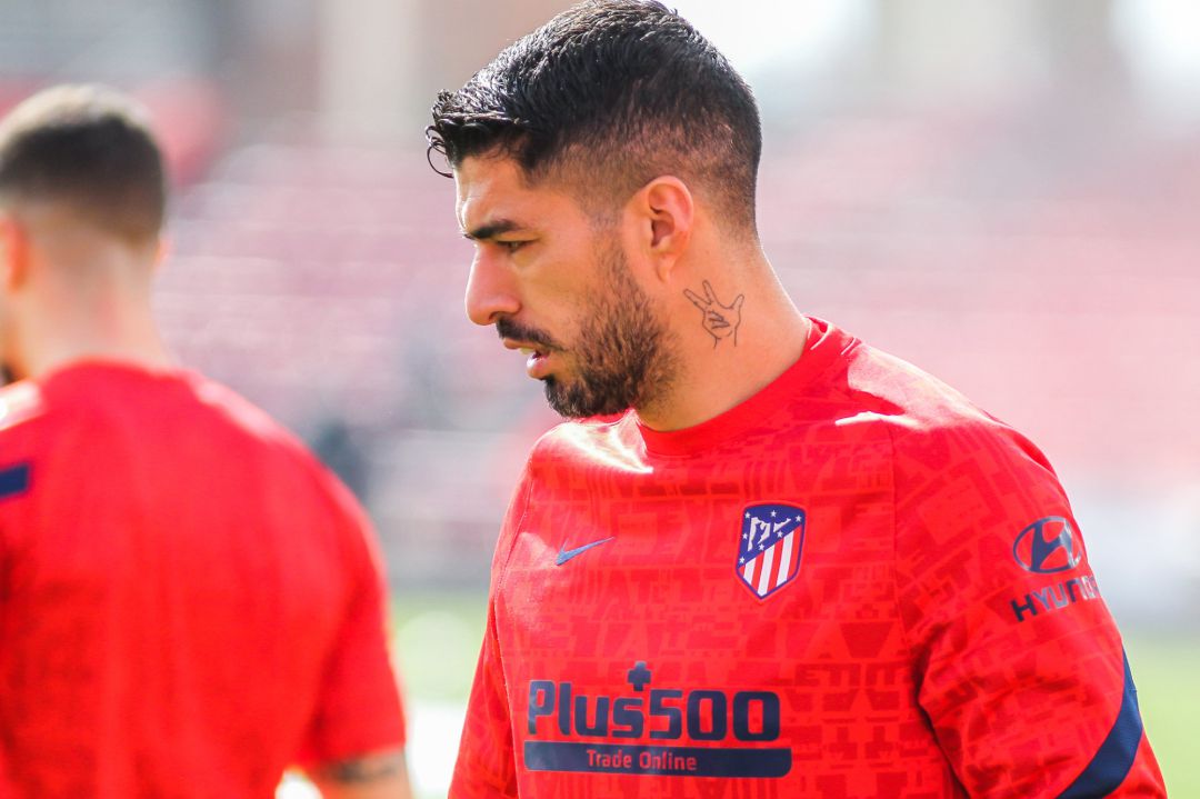 Luis Suárez, en un entrenamiento con el Atlético de Madrid Luis Suárez, en un entrenamiento con el Atlético de Madrid