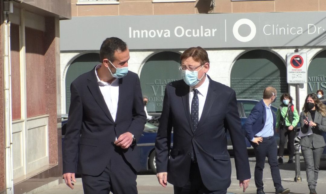 El alcalde de Elche y Ximo Puig El alcalde de Elche y Ximo Puig
