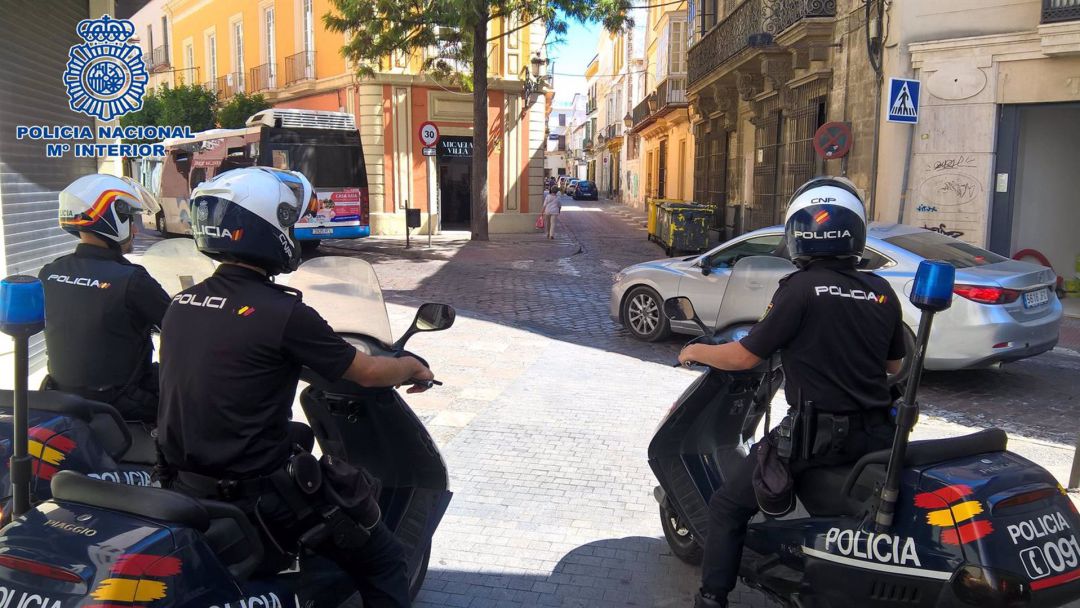Agentes de la Policía Nacional en el centro de Jerez Agentes de la Policía Nacional en el centro de Jerez