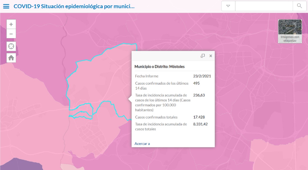 Situación epidemiológica en Móstoles a 23 de febrero de 2021 Situación epidemiológica en Móstoles a 23 de febrero de 2021