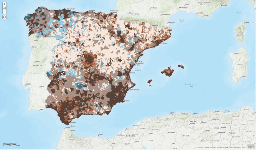 Mapa con el que los técnicos analizan los efectos Mapa con el que los técnicos analizan los efectos