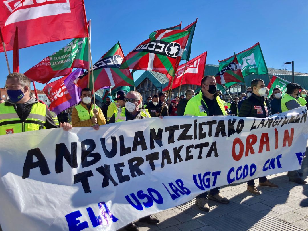 Concentración sindical este martes frente a la sede del Gobierno vasco Concentración sindical este martes frente a la sede del Gobierno vasco