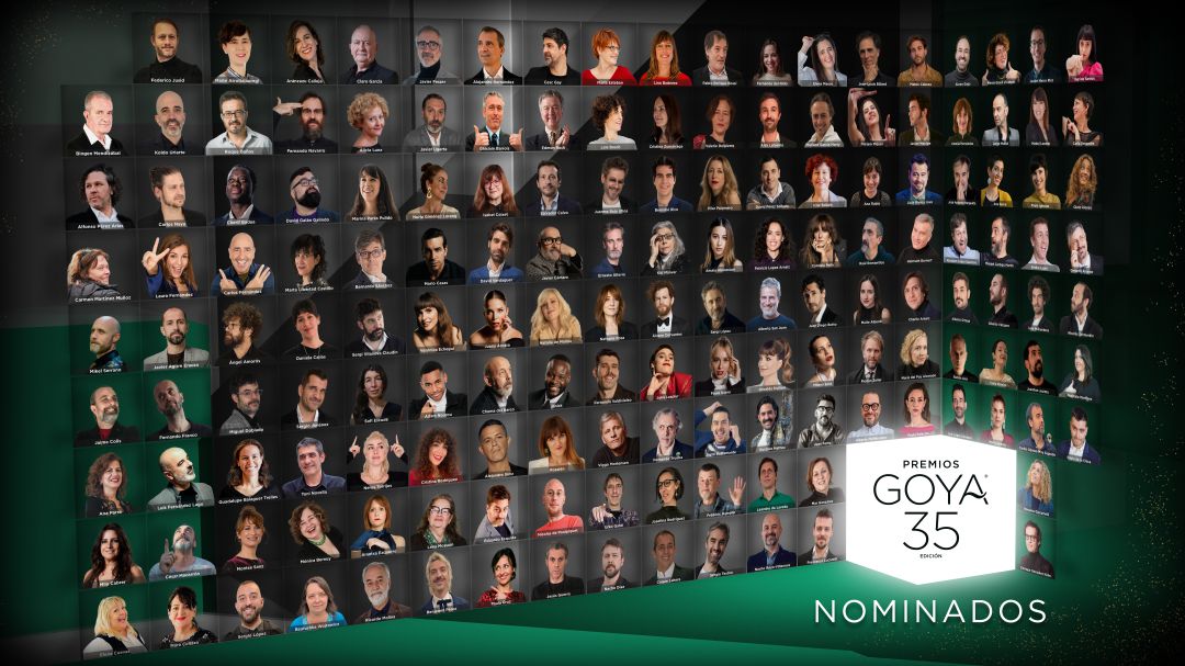 Montaje realizado por la Academia con todos los nominados a los premios Montaje realizado por la Academia con todos los nominados a los premios