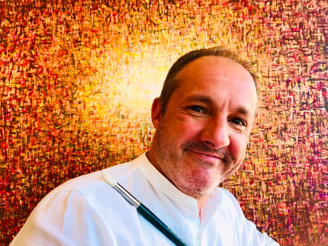 Luis Sanus, el pintor alcoyano, que ha tenido esta bonita iniciativa solidaria Luis Sanus, el pintor alcoyano, que ha tenido esta bonita iniciativa solidaria