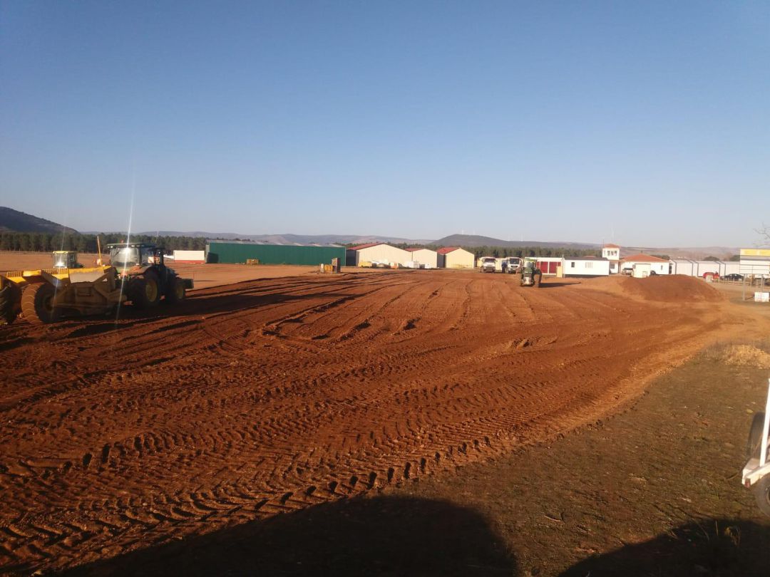 Obras en el aeródromo de Garray Obras en el aeródromo de Garray