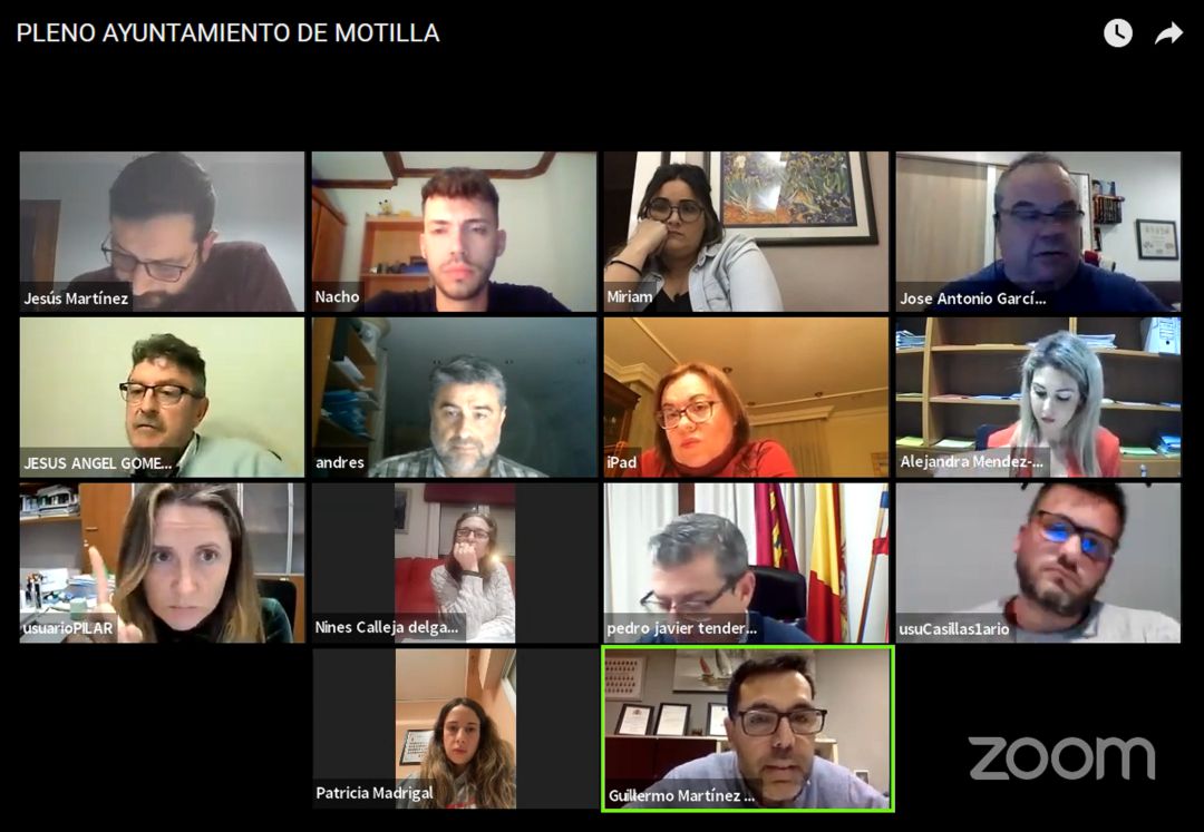 Pleno telemático celebrado el 25 de febrero en Motilla del Palancar Pleno telemático celebrado el 25 de febrero en Motilla del Palancar
