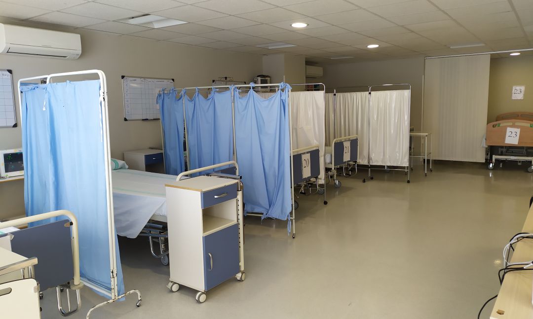 Zona habilitada para pacientes COVID en Guadalajara Zona habilitada para pacientes COVID en Guadalajara
