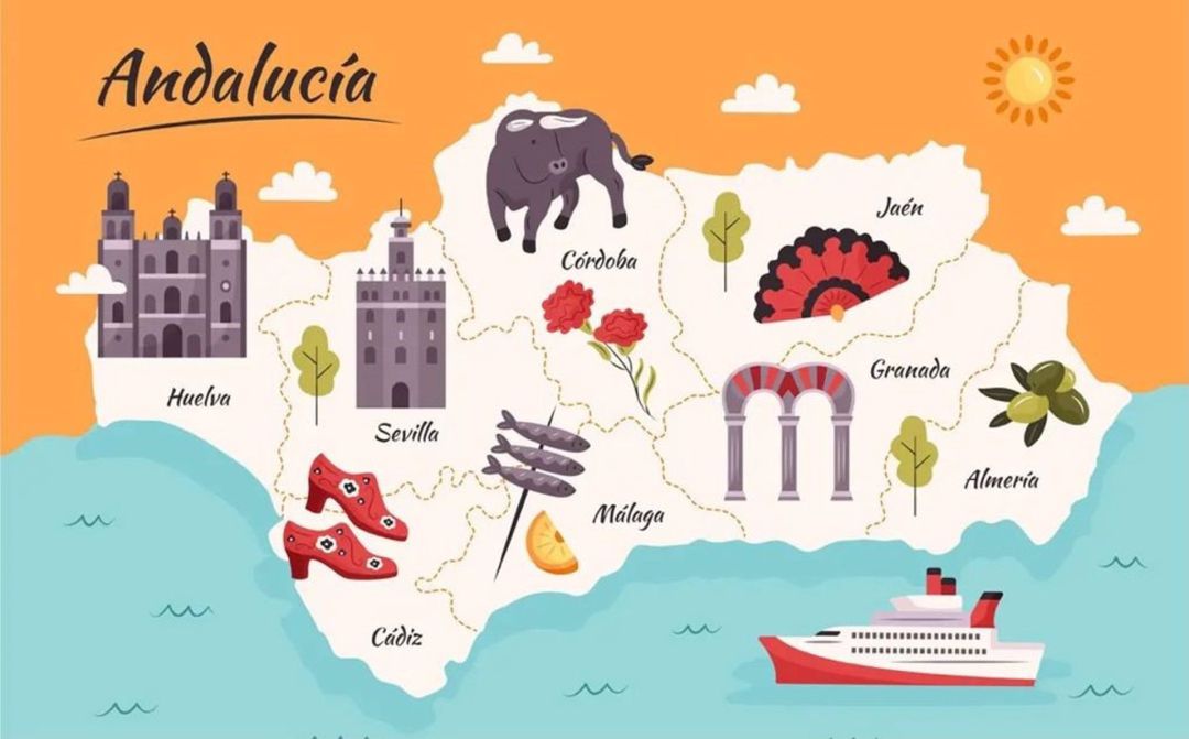 El mapa de la discordia, donde Jaén tiene abanicos y Almería la importancia del aceite de oliva El mapa de la discordia, donde Jaén tiene abanicos y Almería la importancia del aceite de oliva