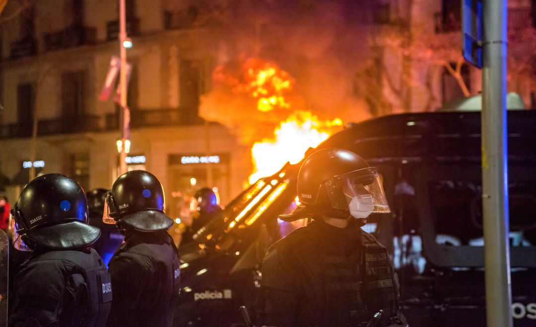 Nuevas protestas contra el encarcelamiento de Hasél. Nuevas protestas contra el encarcelamiento de Hasél.