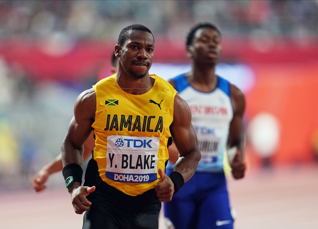 Yohan Blake durante una prueba del Mundial de Doha Yohan Blake durante una prueba del Mundial de Doha
