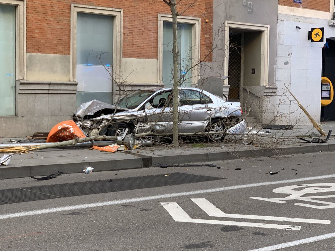 Imágenes del accidente en la calle Serrano Imágenes del accidente en la calle Serrano