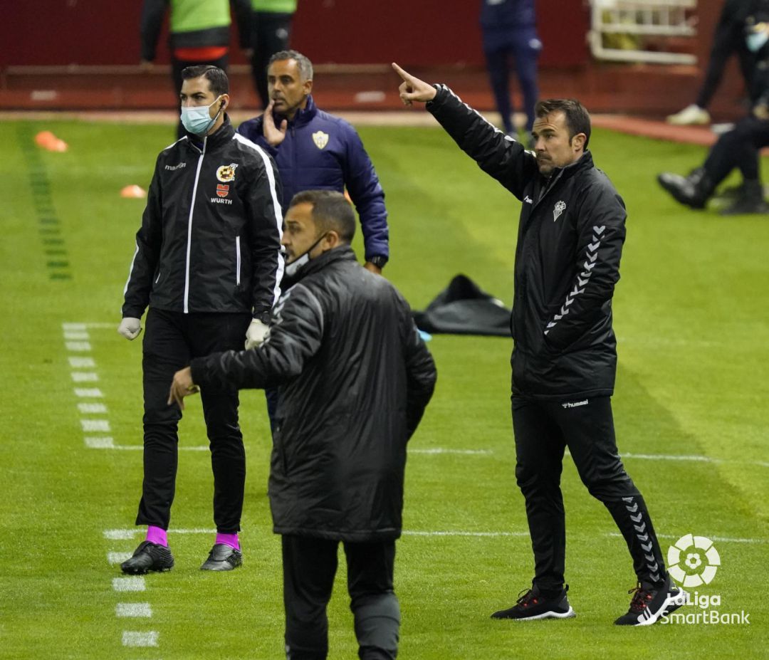 López Garai en el Albacete-Almería. López Garai en el Albacete-Almería.