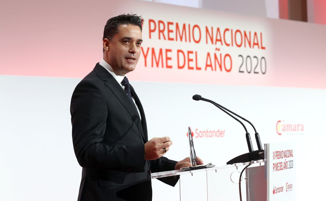 El CEO de FacePhi Biometria, Javier Mira, ha compartido el premio “con todas las pymes que han sufrido la situación provocada por la pandemia durante el año 2020". El CEO de FacePhi Biometria, Javier Mira, ha compartido el premio “con todas las pymes que han sufrido la situación provocada por la pandemia durante el año 2020".
