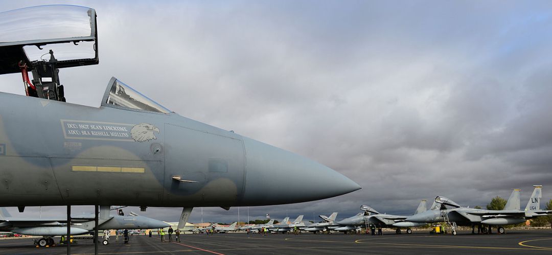 Imgaen de archivo de un F15 de EEUU en la Base Aérea de los Llanos Imgaen de archivo de un F15 de EEUU en la Base Aérea de los Llanos