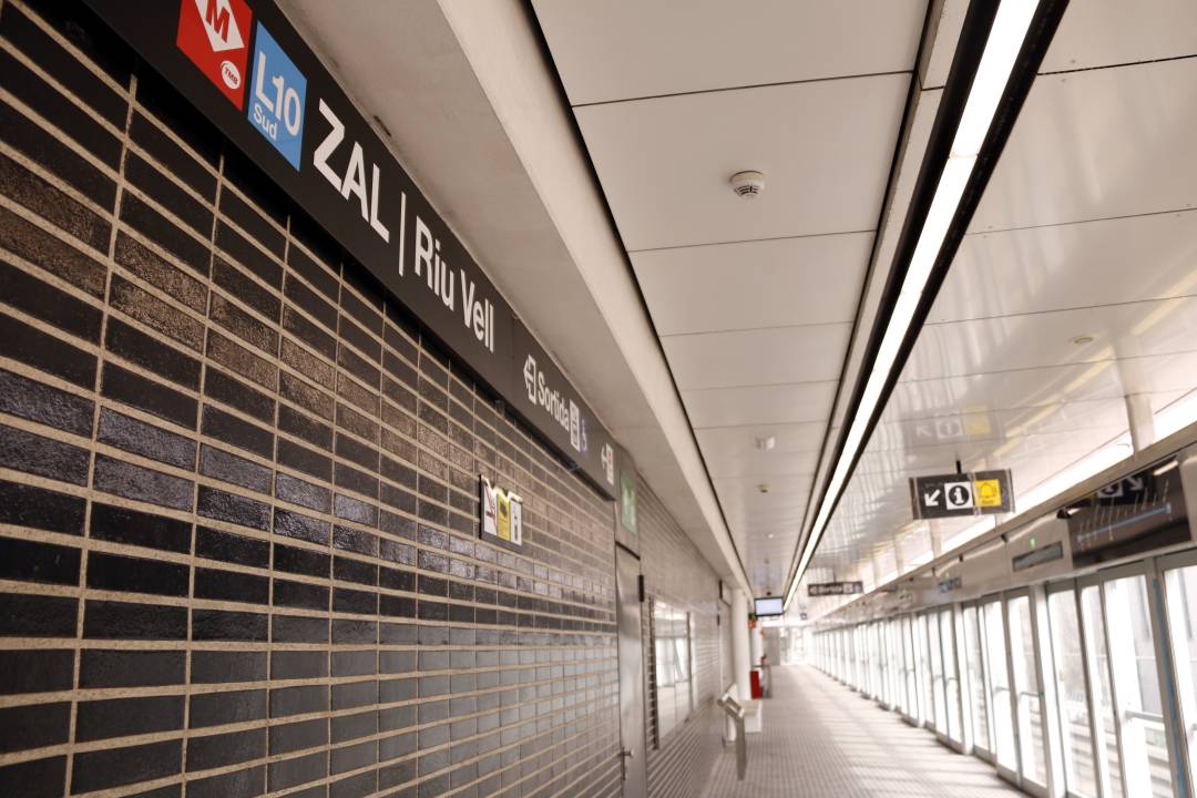 La futura estació terminal de ZAL-Riu Vell de la L10 Sud La futura estació terminal de ZAL-Riu Vell de la L10 Sud