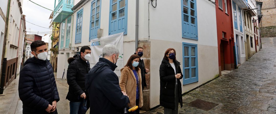 Ángeles Vázquez visita obras en el casco de Betanzos Ángeles Vázquez visita obras en el casco de Betanzos