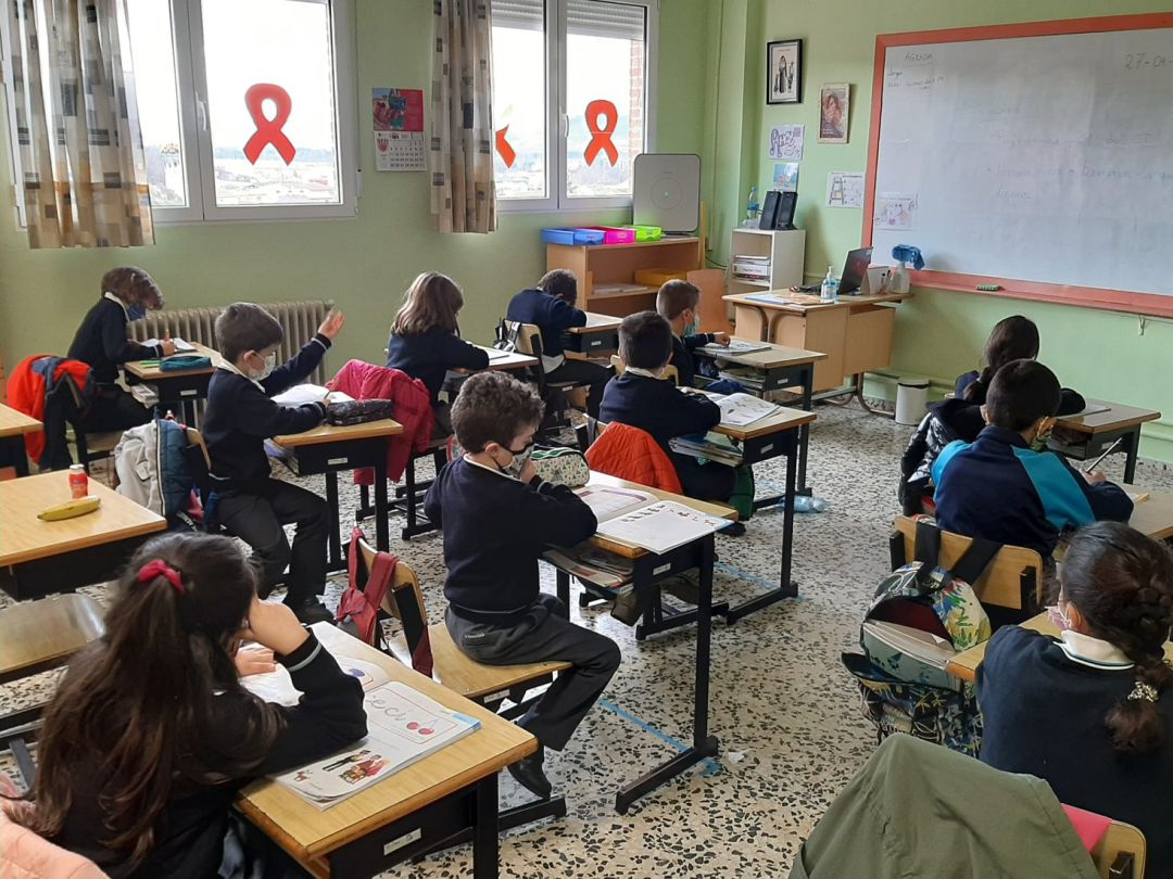 Una de las aulas del Colegio de La Inmaculada. Una de las aulas del Colegio de La Inmaculada.