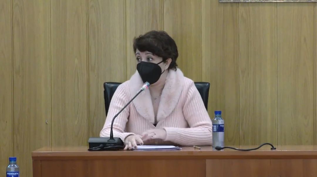 Elena García durante su intervención Elena García durante su intervención