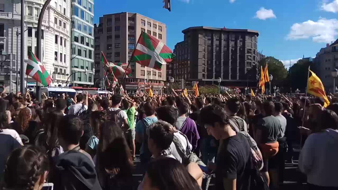 Imagen de una manifestación en Bilbao Imagen de una manifestación en Bilbao